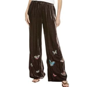 Johnny Was Seamed Wide Leg Silk-Blend Pant Women's XXL NWT $365